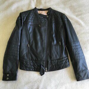MaxMara Sportmax Biker Jacket Genuine Leather Gorgeous